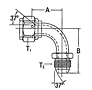 FF5163 37º Flare Swivel to 37º Flare